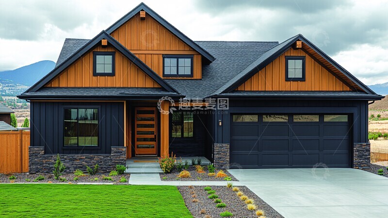 现代家庭草坪景观1