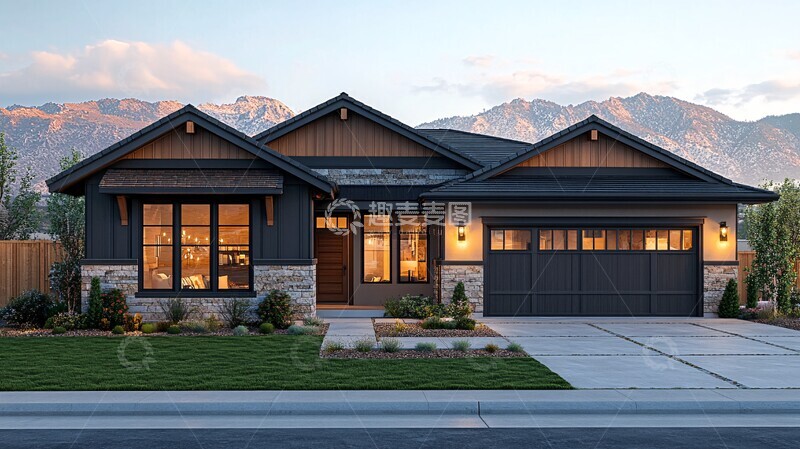 高清大图下载【趣麦麦图】现代工艺房屋外观1