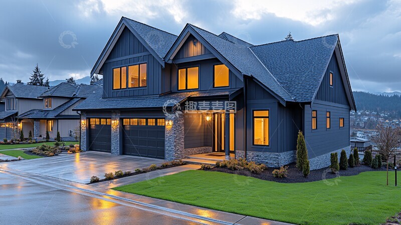 新家庭住宅傍晚景色3