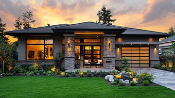 现代家庭草坪景观2