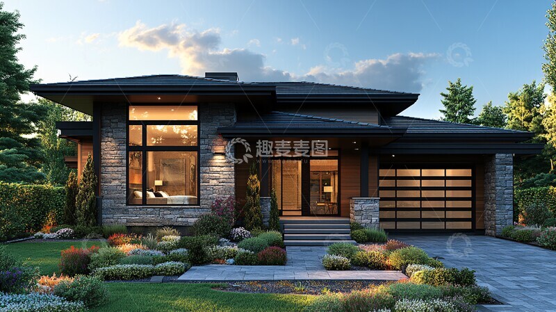 高清大图下载【趣麦麦图】现代工艺房屋外观