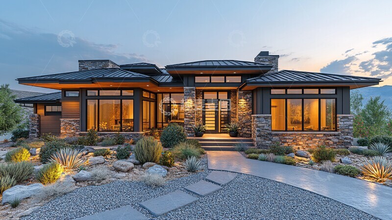 高清大图下载【趣麦麦图】现代工匠风格住宅