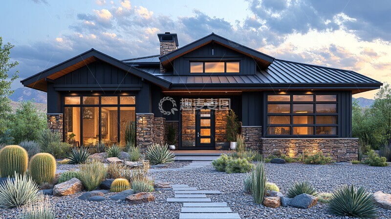 高清大图下载【趣麦麦图】现代工匠风格住宅2