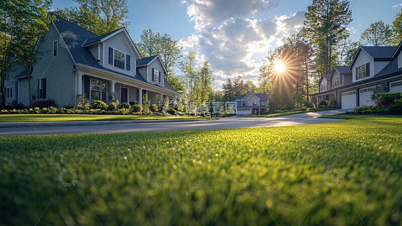 高清大图下载【趣麦麦图】现代美式住宅街景