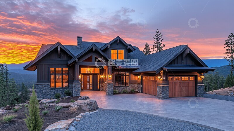 高清大图下载【趣麦麦图】山间工艺住宅1