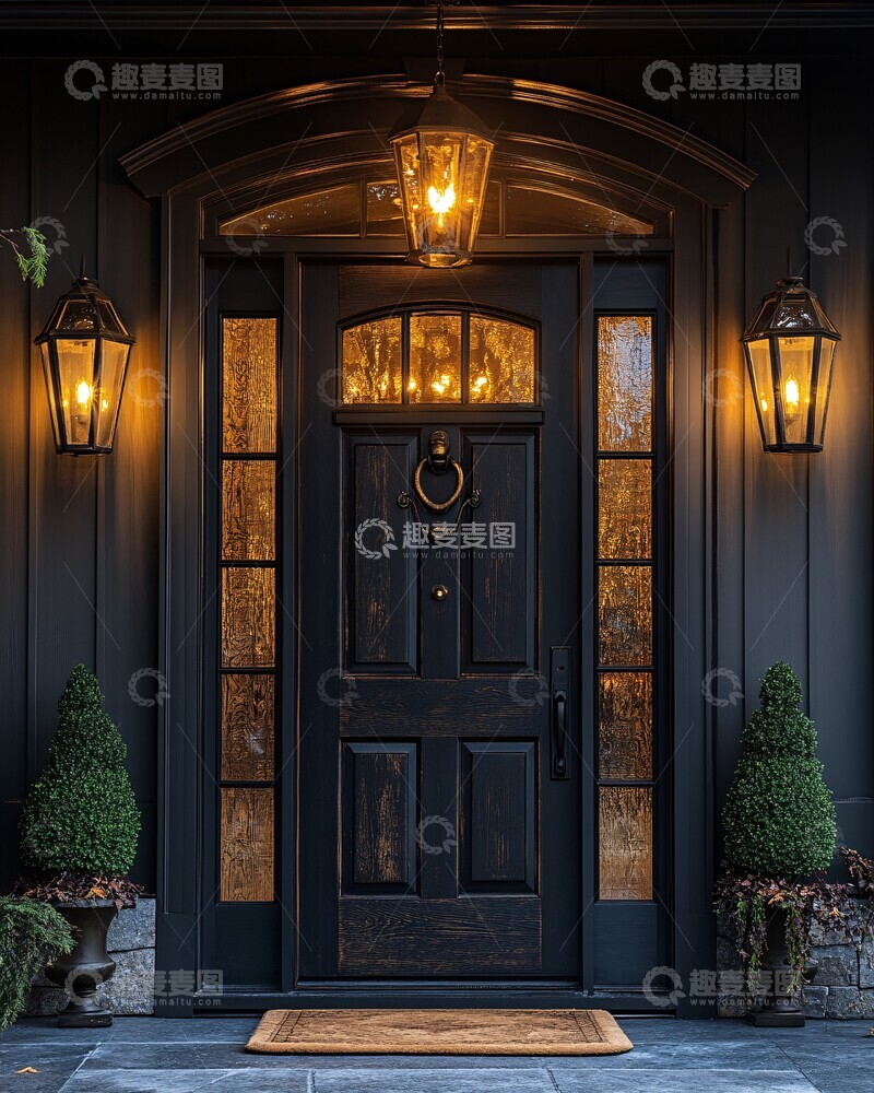 高清大图下载【趣麦麦图】豪华门厅黄昏景3