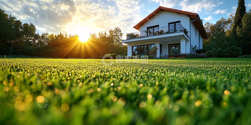 高清大图下载【趣麦麦图】现代家庭草坪1