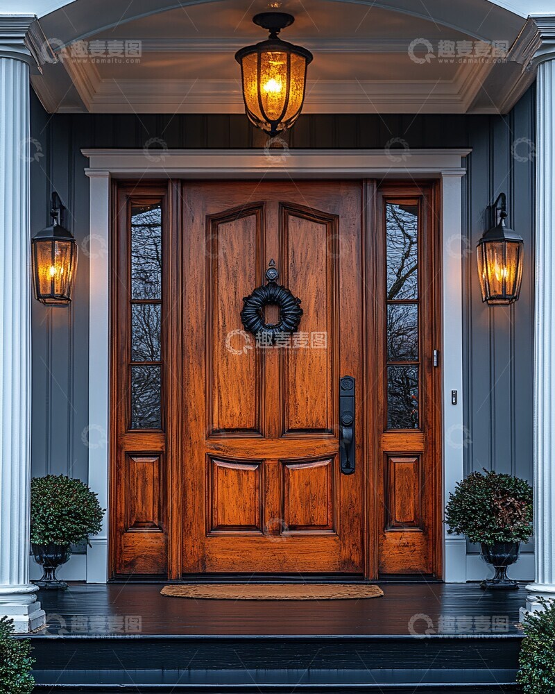 高清大图下载【趣麦麦图】豪华门厅黄昏景