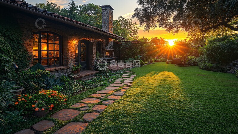 园景夕阳时分3