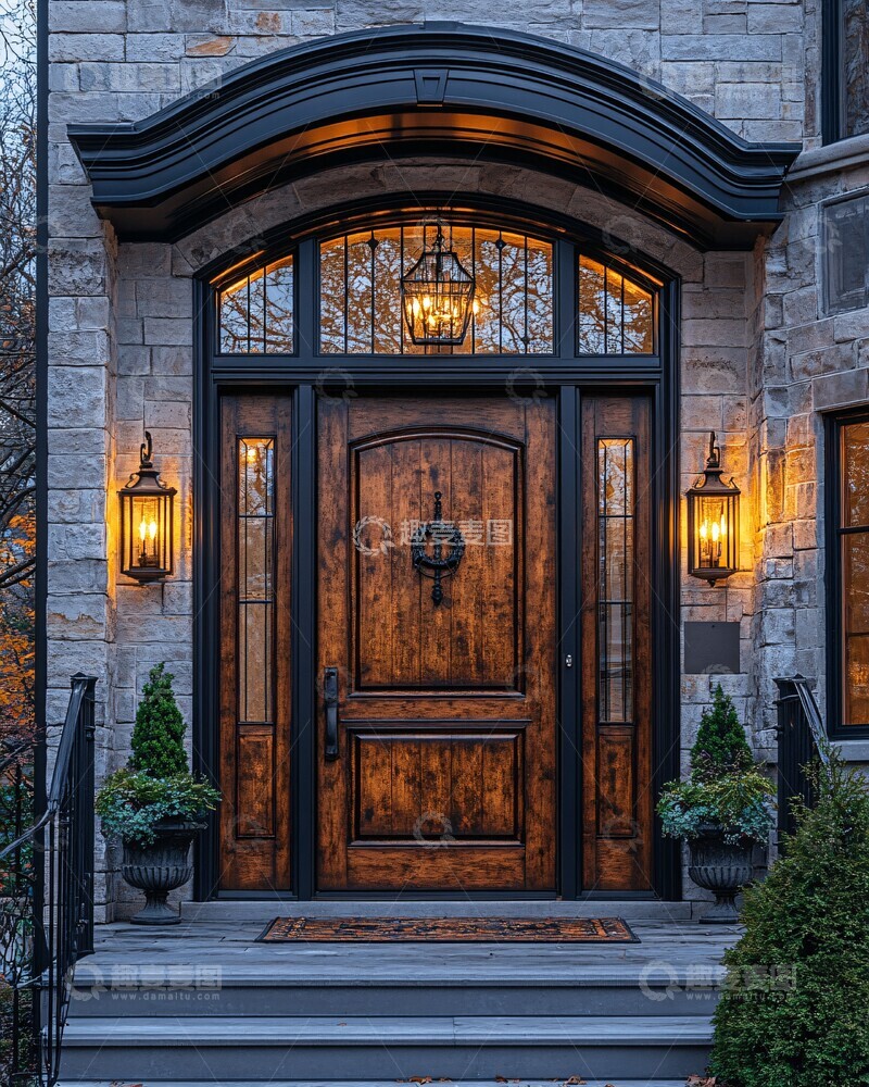 高清大图下载【趣麦麦图】豪华门厅黄昏景1