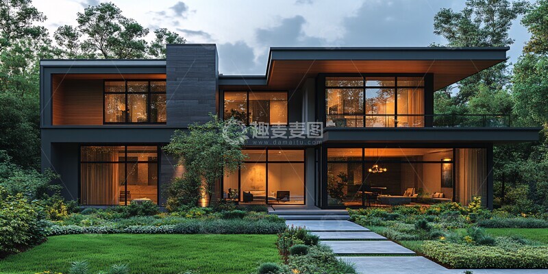 高清大图下载【趣麦麦图】现代住宅外观7
