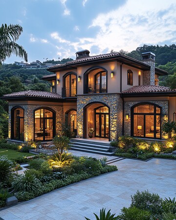 现代豪宅全景图