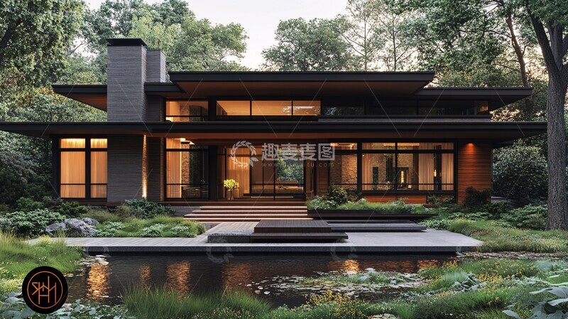 高清大图下载【趣麦麦图】现代工艺住宅外观2