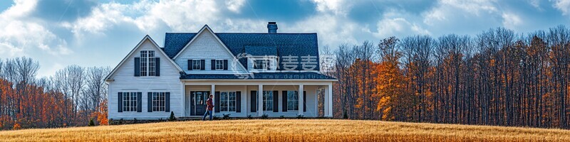 高清大图下载【趣麦麦图】夫妻欣赏自家房屋1