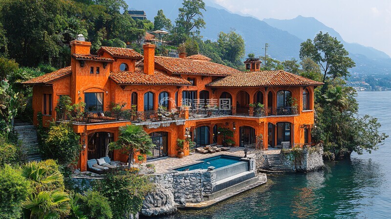 高清大图下载【趣麦麦图】海滨豪华别墅外观