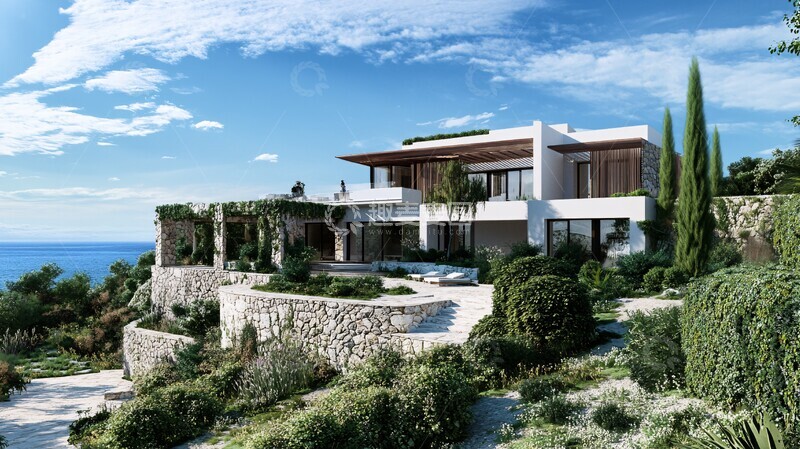 高清大图下载【趣麦麦图】石木白渲染宅院