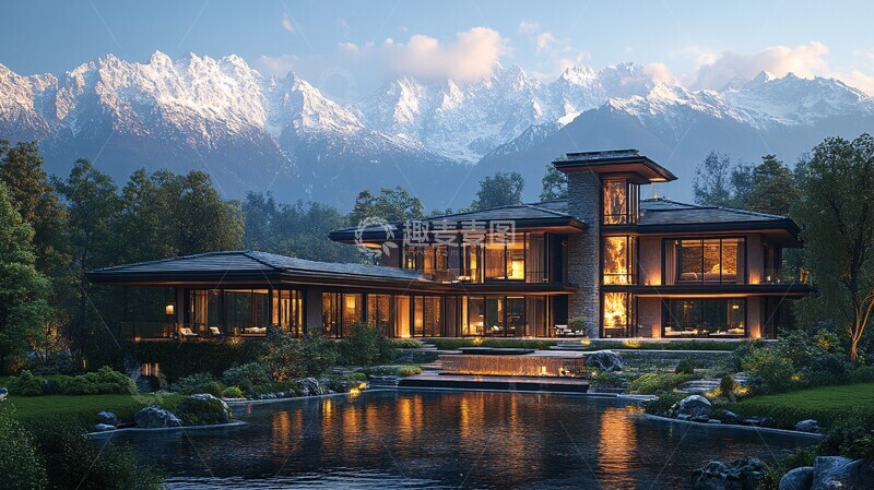 高清大图下载【趣麦麦图】黑色粉色大山房2