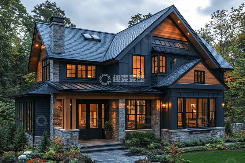 高清大图下载【趣麦麦图】现代工匠风格住宅9