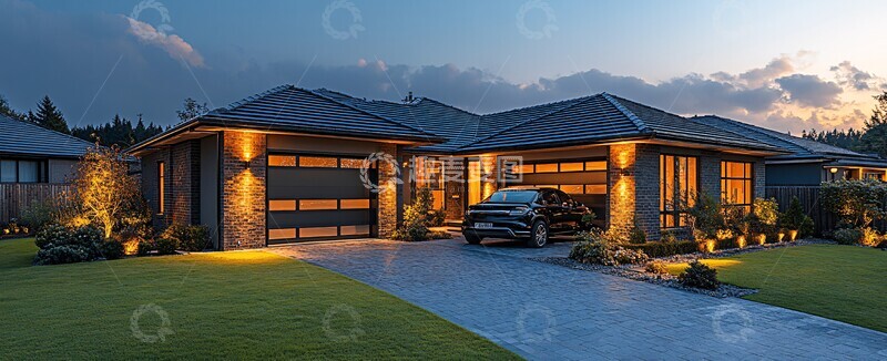 高清大图下载【趣麦麦图】灯光车库与车道1