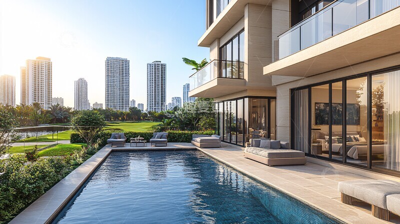 高清大图下载【趣麦麦图】双层别墅带泳池阳台2