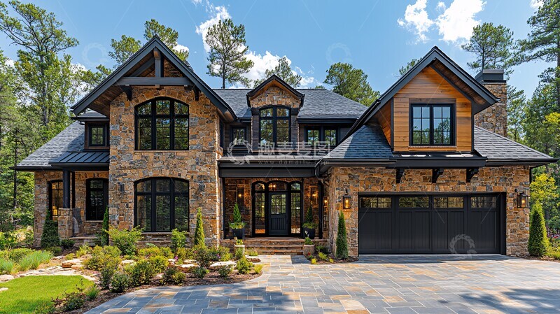 高清大图下载【趣麦麦图】-山间木石别墅