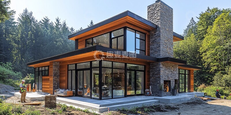 高清大图下载【趣麦麦图】石木结合现代住宅2