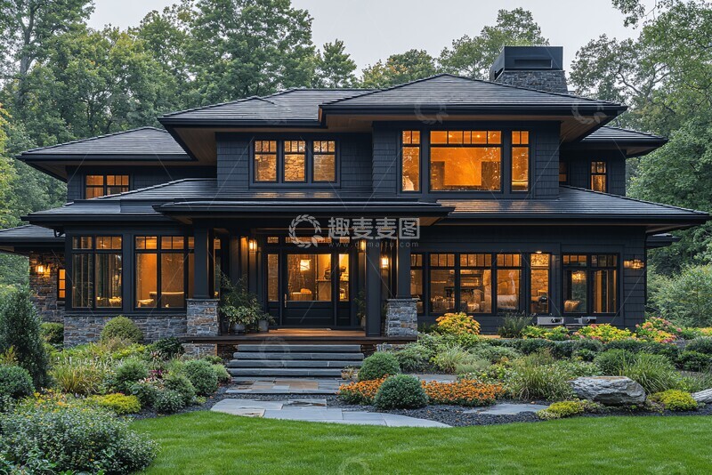 高清大图下载【趣麦麦图】现代工匠风格住宅7