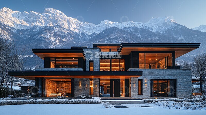 高清大图下载【趣麦麦图】混凝土别墅外观