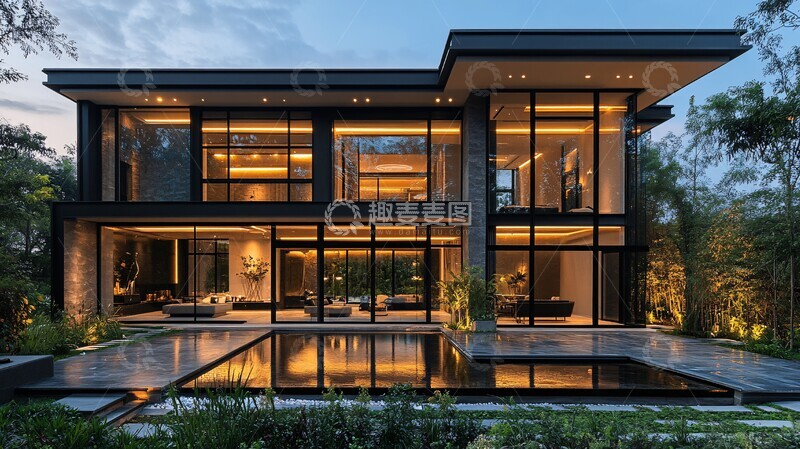高清大图下载【趣麦麦图】超现代豪华住宅外观