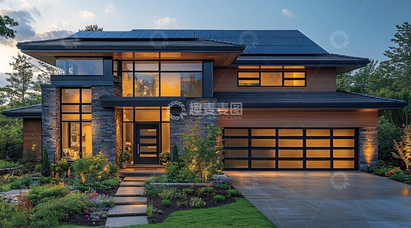 高清大图下载【趣麦麦图】太阳能房屋设计图1