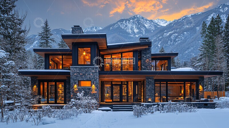 高清大图下载【趣麦麦图】花岗岩黑调山间居