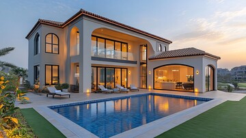 双层别墅带泳池阳台1