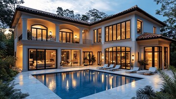 双层别墅带泳池阳台