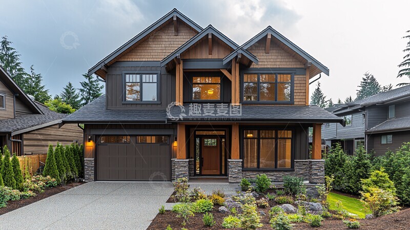 高清大图下载【趣麦麦图】现代风格新房外观1