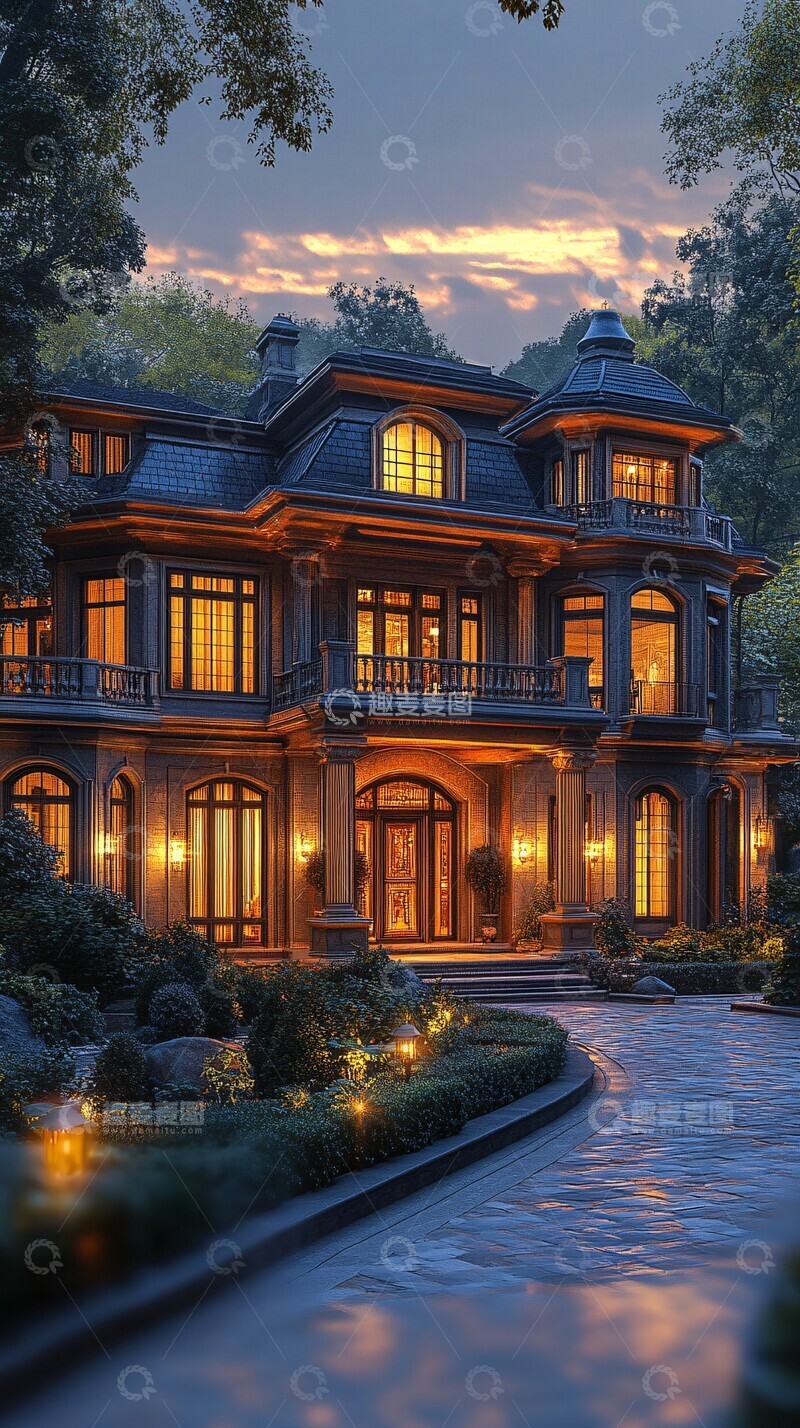 高清大图下载【趣麦麦图】别墅大厅别墅大厅楼梯1