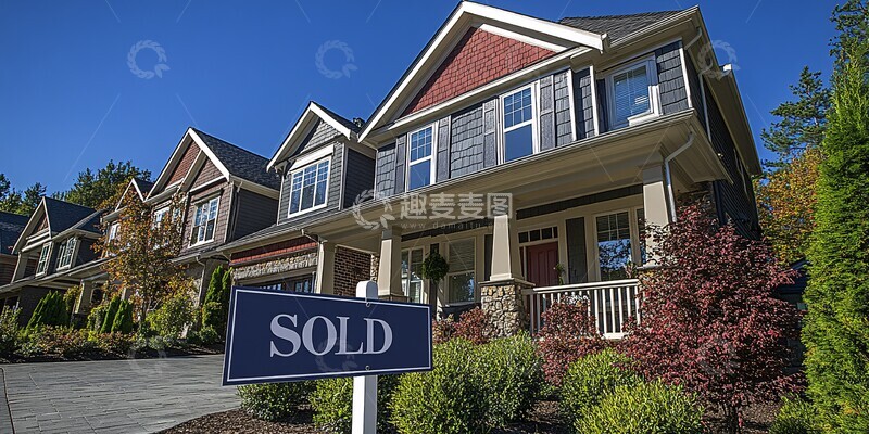 高清大图下载【趣麦麦图】大房子前挂售牌2