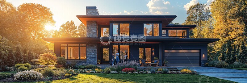 高清大图下载【趣麦麦图】家人新房合影1