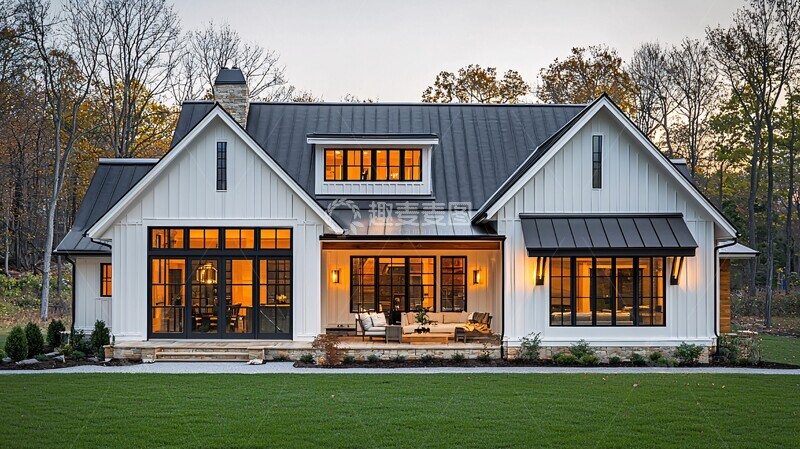 高清大图下载【趣麦麦图】白色木屋高顶设计