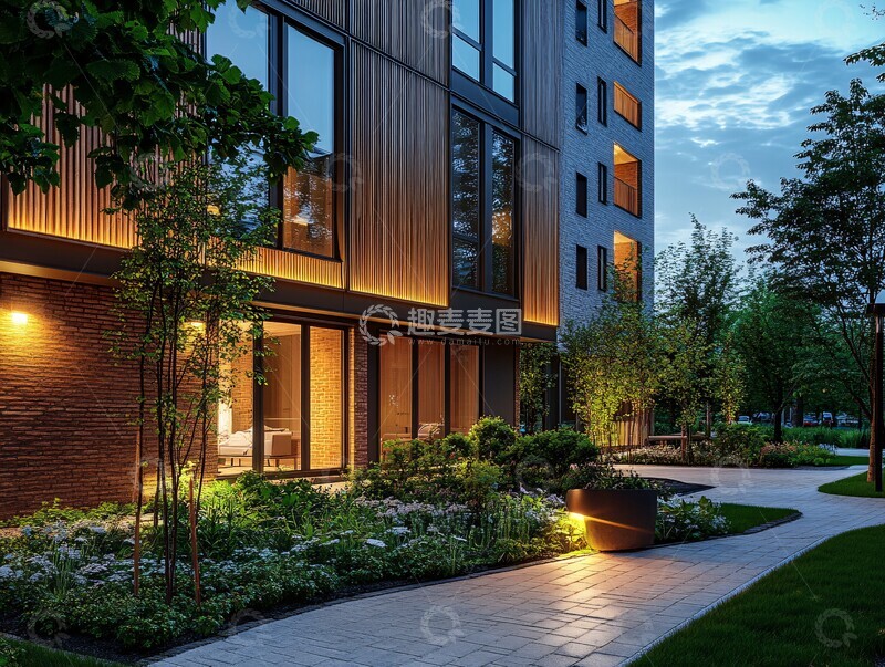 高清大图下载【趣麦麦图】木质窗景住宅2