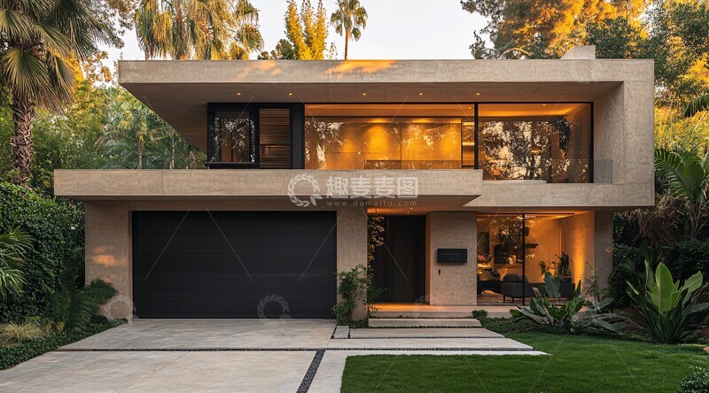 高清大图下载【趣麦麦图】-简约现代双层住宅