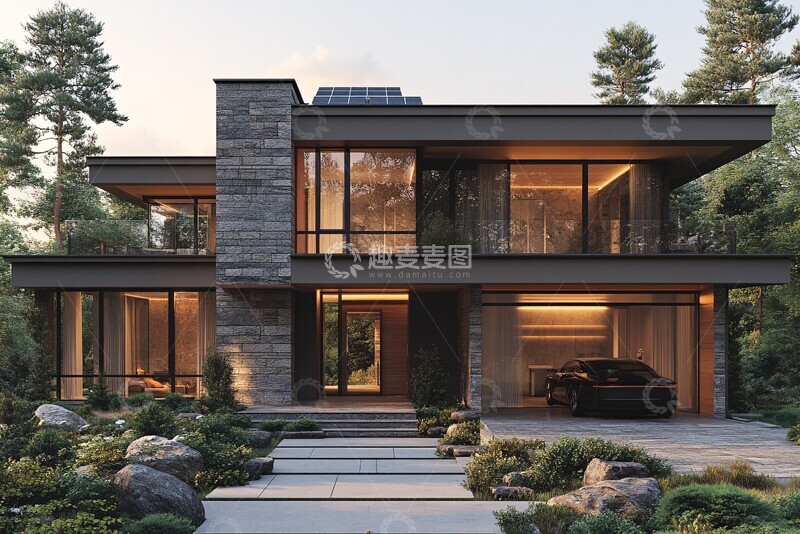 高清大图下载【趣麦麦图】松林别墅景观设计