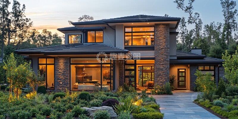 高清大图下载【趣麦麦图】日光下的独栋住宅1