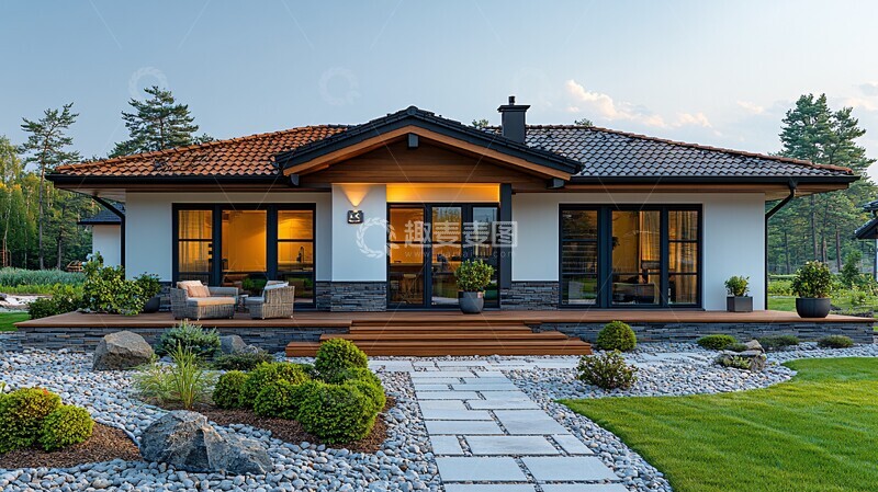 高清大图下载【趣麦麦图】-现代简约别墅外观10