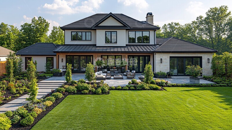 高清大图下载【趣麦麦图】欧洲庭院全景1