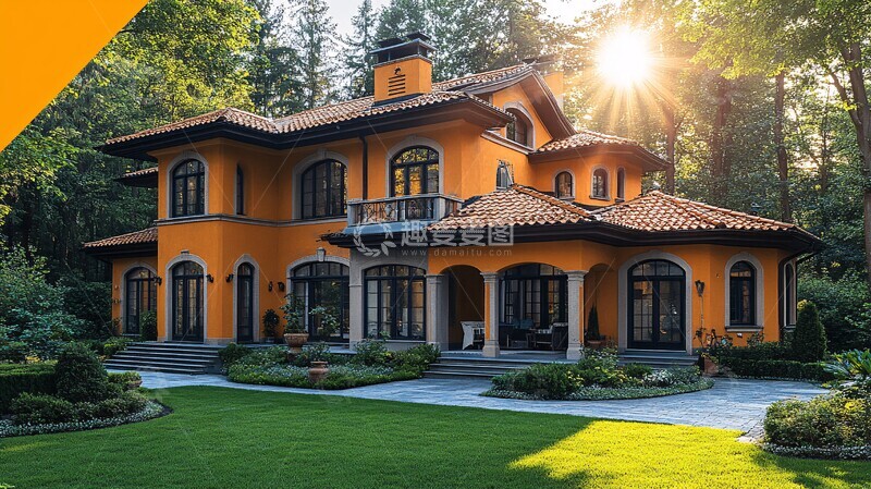 高清大图下载【趣麦麦图】美式风格住宅1