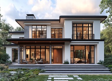 白墙灰瓦双层农舍1