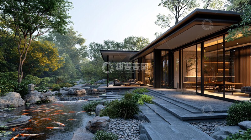 高清大图下载【趣麦麦图】户外用餐区景观1