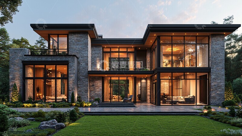 高清大图下载【趣麦麦图】石木双层住宅2