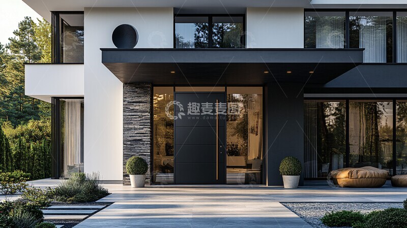高清大图下载【趣麦麦图】铝门现代住宅外观