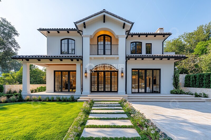 高清大图下载【趣麦麦图】新建白色双层住宅1